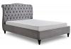 4ft6 Double Roz Light grey fabric upholstered bed frame bedstead 5